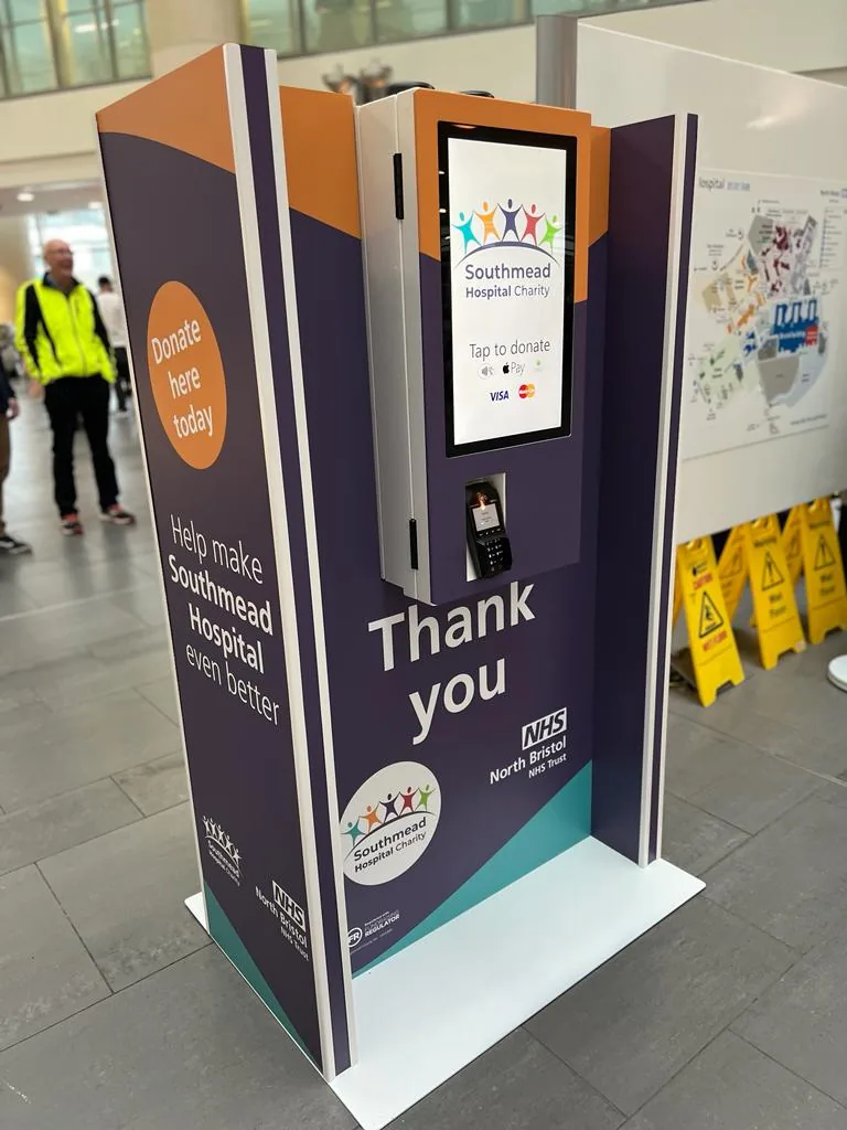 Church donation terminal stand